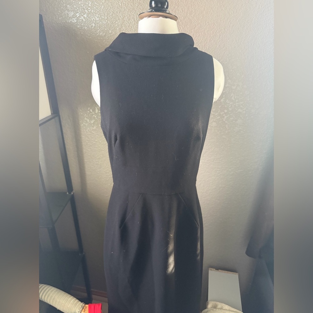 White House Black Market Classic Black Midi Dress